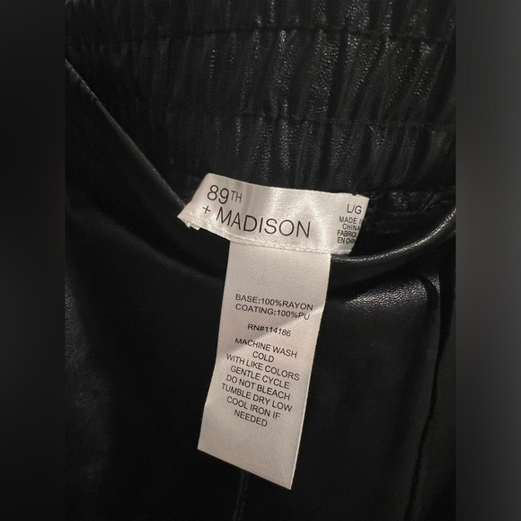 89th & Madison Black Faux Leather Skirt - Picture 7 of 7